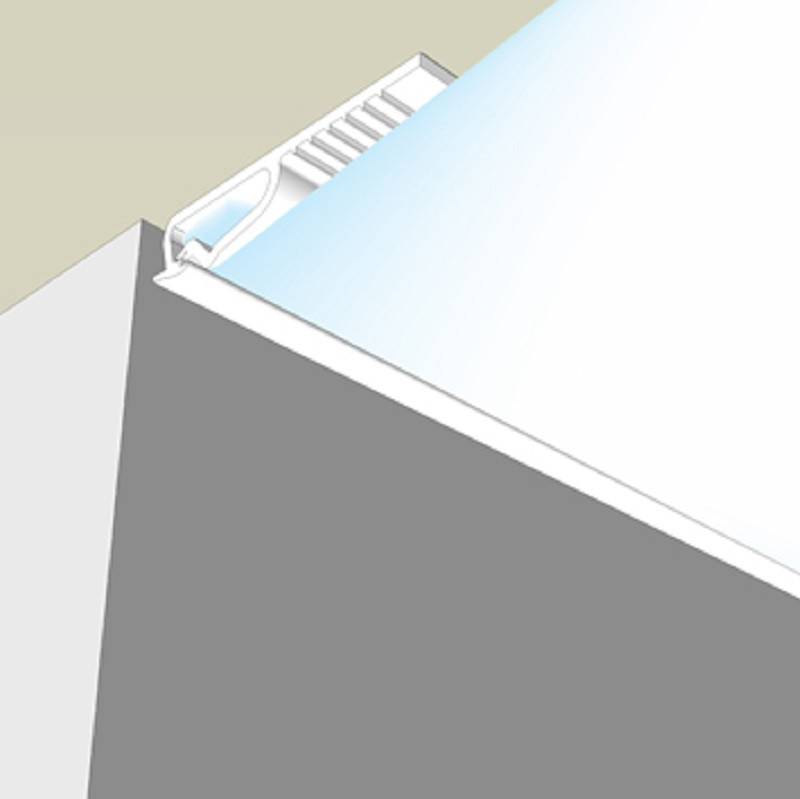 PROFILE BLANC CLIP SWAL CSW 201 en 2m pour pose toile tendue(plafond)