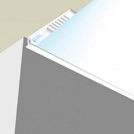 Profilé blanc clip swal CSW 201 en 2m pour pose toile tendue(plafond)