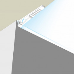 PROFILE BLANC CLIP SWAL CSW 201 en 2m pour pose toile tendue(plafond)