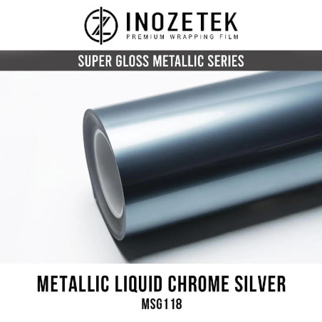 MSG118 Super gloss metallic liquid chrome silver Inozetek en 1.52m