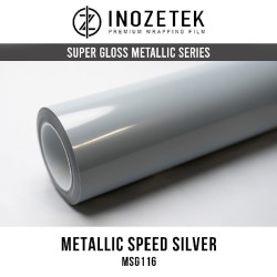 MSG116 INOZETEK SUPER GLOSS METALLIC SPEED SILVER en 1.52m